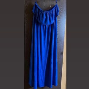 Torrid Strapless Blue Dress size 2 Full Length